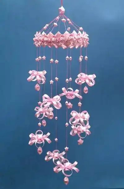 12551学堂彩带风铃手工制作太漂亮了