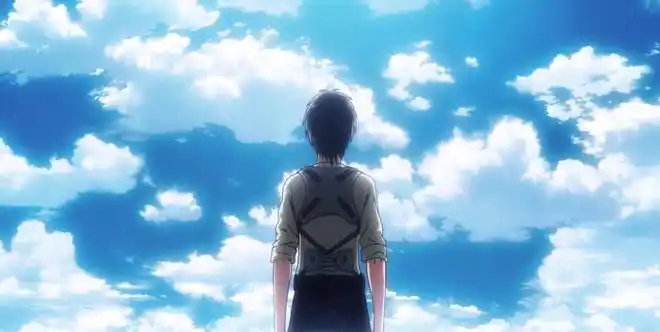 进击的巨人:艾伦面对大海的情节很奇怪,他在对自己说话?_网易订阅