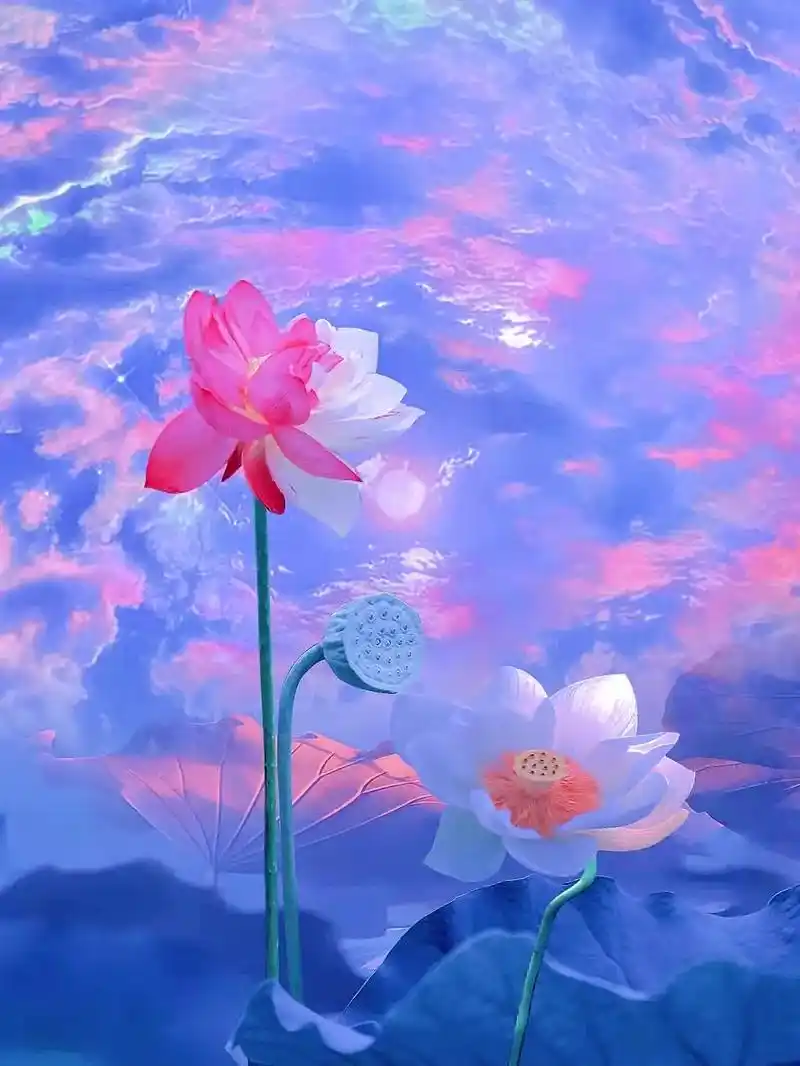 此视频推荐给好运的人!"七彩祥云 莲花盛开",好运自然来…… - 抖音