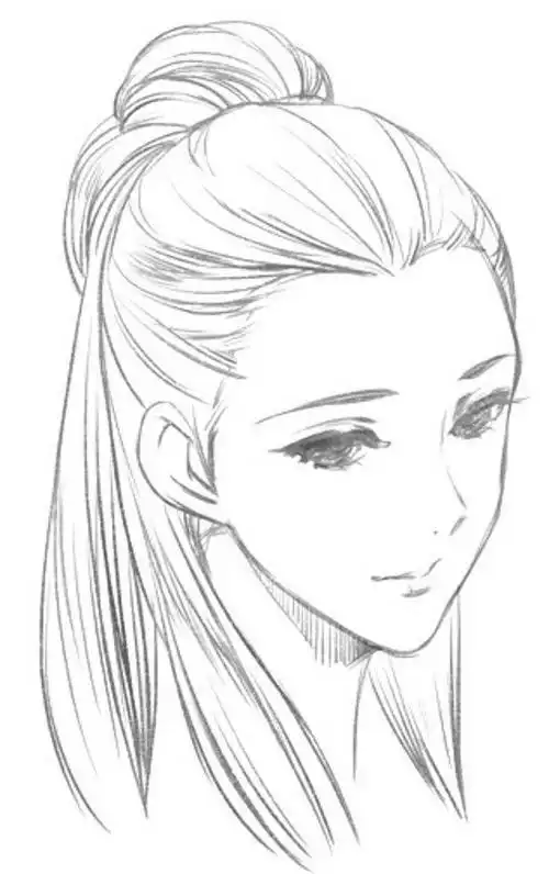 古风男侧脸简笔画教程