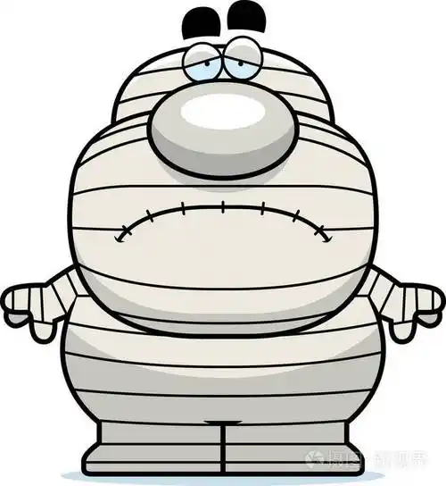 累了的卡通木乃伊