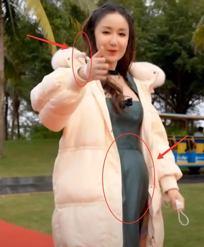 娄艺潇穿羽绒服现身,小腹凸起似怀孕,网友:这肚子有7个月了吧