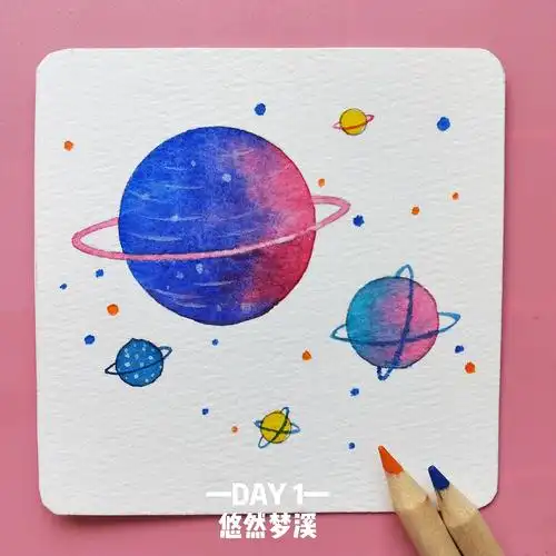 清新水彩星球系列