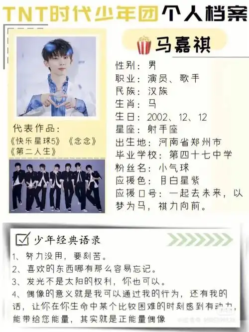 时代少年团各人资料