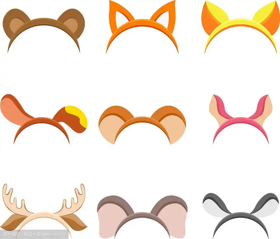 可爱的卡通动物耳朵套