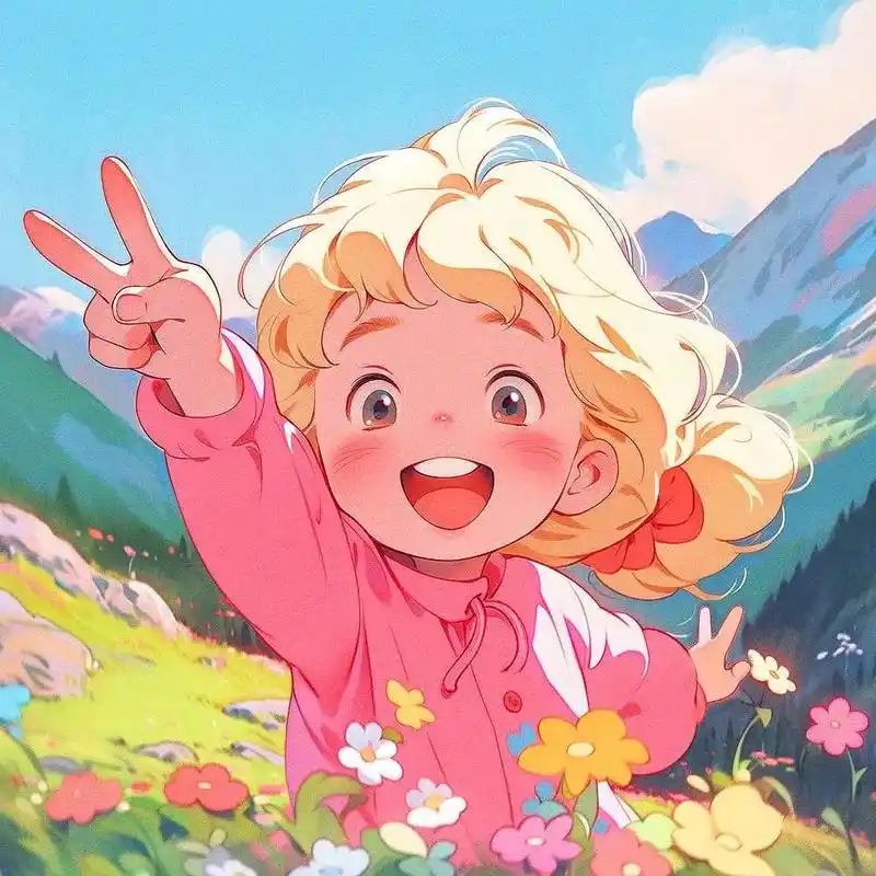 来给生活,比个耶7099.#抖音图文来了 #头像 #漫画女孩  - 抖音