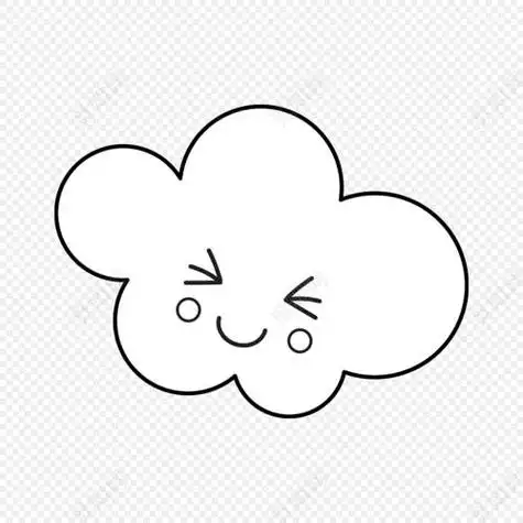 白云可爱简笔画