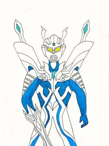 赛罗奥特曼的简笔画终极赛罗奥特曼的简笔画