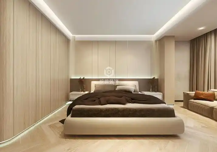 松江区金地·都会阳光嘉苑140平现代简约卧室装修效果图