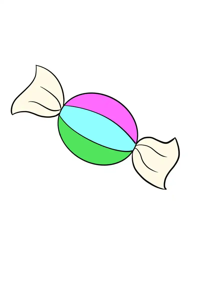 简笔画教程分享 糖果