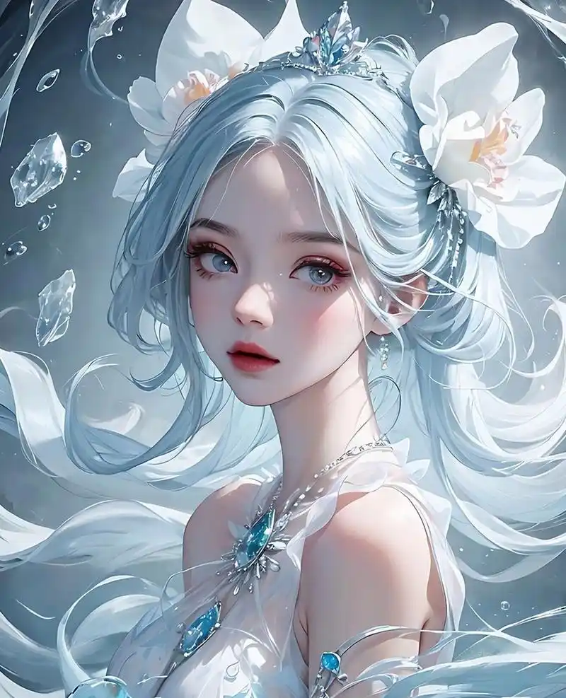 今天的冰系女神没有诗词搭配,评论区能否帮我想个文案?