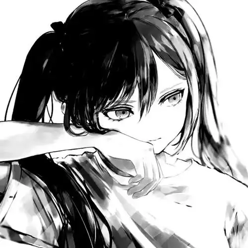 黑白风高冷动漫女生头像