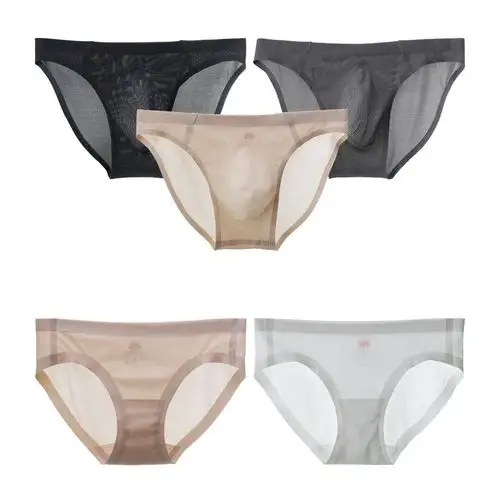 男士超薄透气三角片式平角冰丝内裤