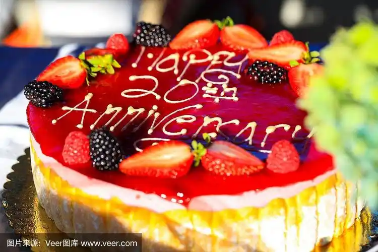 蛋糕,水果,第二十周年,华丽的,请柬