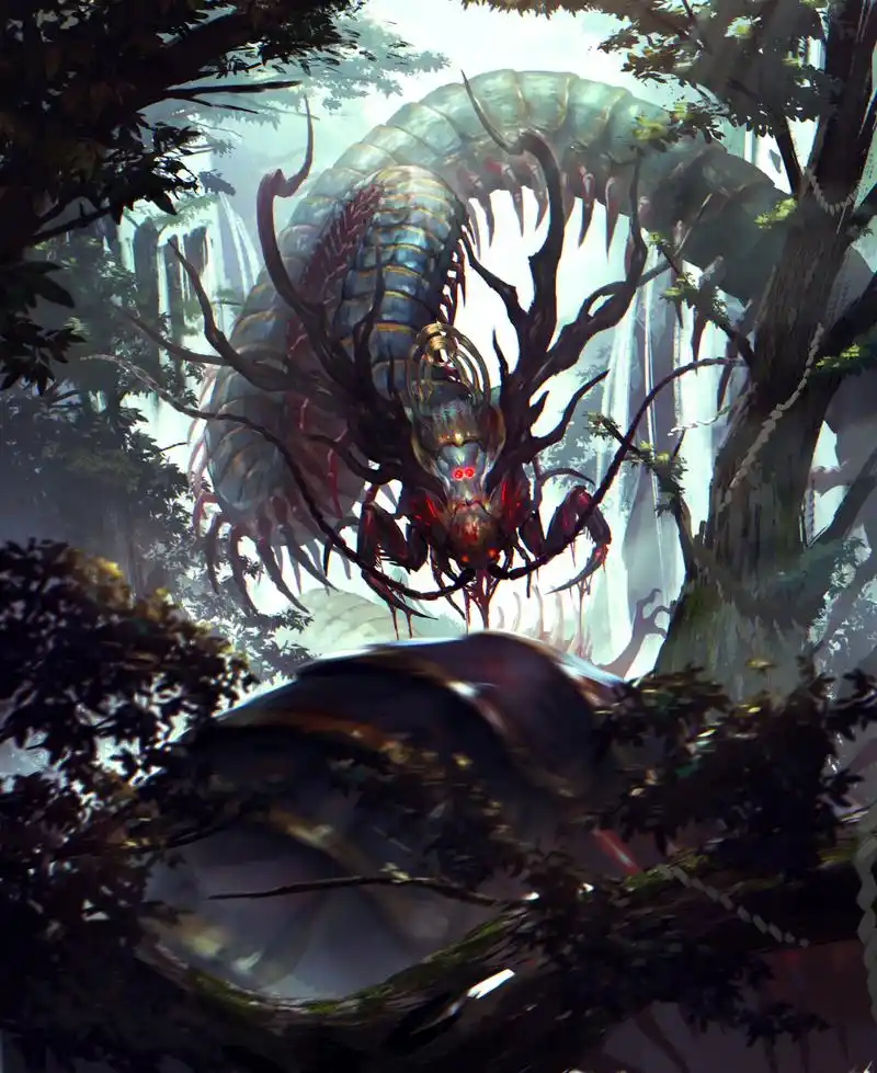 插画师"鏃"设计的一组怪物概念作品!造型诡异,画风帅气!