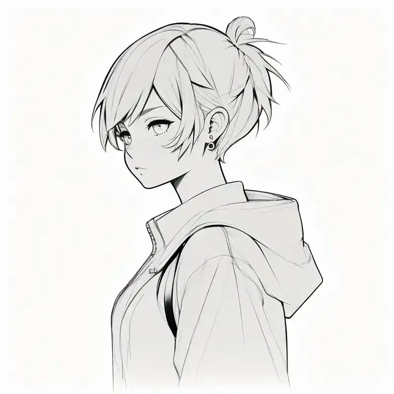 黑白素描女生头像996992|霸气侧漏9815