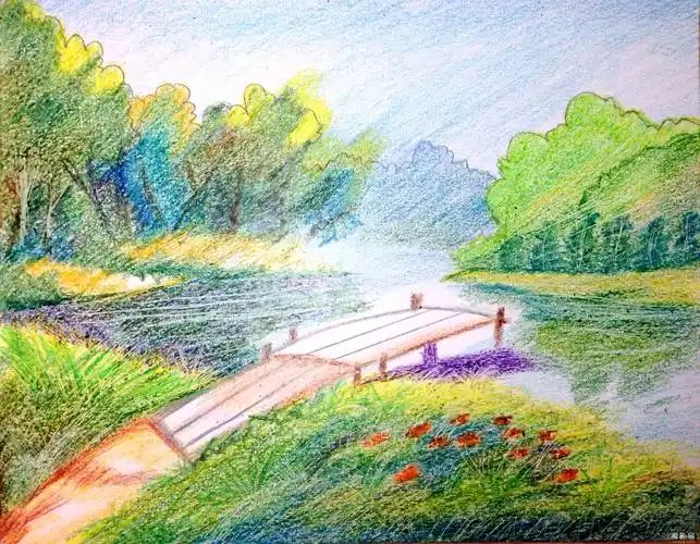 彩铅风景画