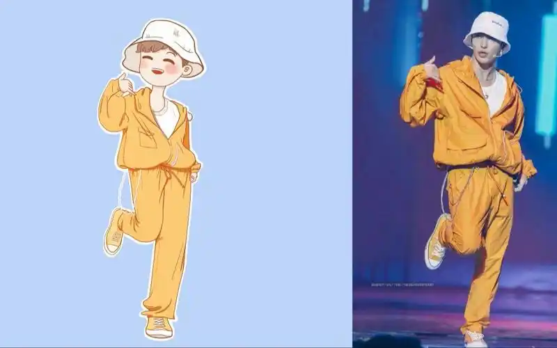 【超燃张艺兴】卡通漫画版绘制过程 有没有一点像呢?