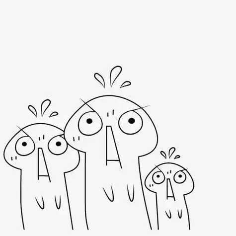 惊恐的表情人简笔画