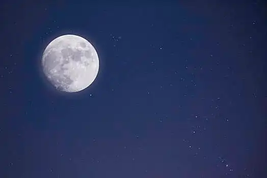 满月,夜空,星星,大,月亮,天空,满,夜晚