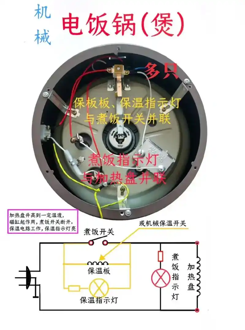 电饭锅接线图底部 电路图 - 抖音