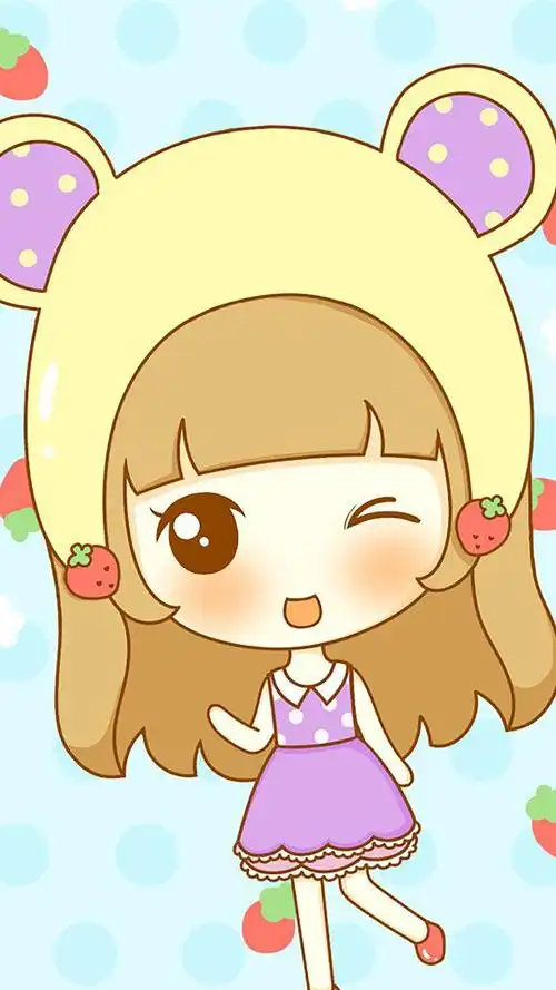 可爱卡通小女生手机壁纸,高清图片,手机锁屏桌面-壁纸族