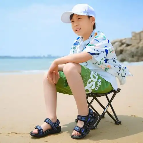 青少年男生谅鞋男童凉鞋夏款儿童软底防滑童鞋中大童沙滩鞋男孩小学生