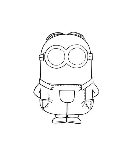 小黄人卡通简笔画可爱