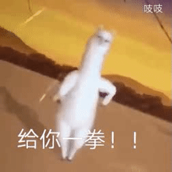 给你一拳(沙雕羊驼动图表情包)_动图_羊驼_沙雕_一拳表情