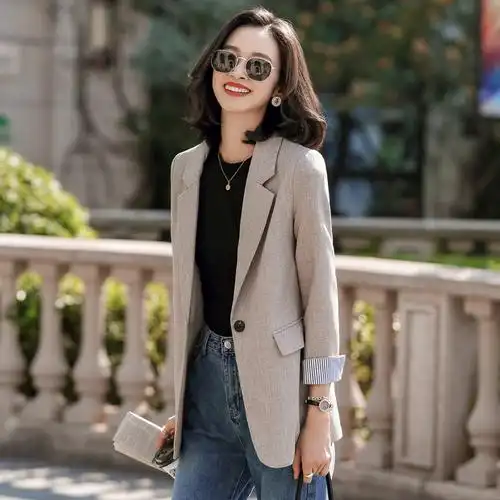 女先生女士西装 外套女韩版2020春秋季新款英伦职业装休闲黑色小西服