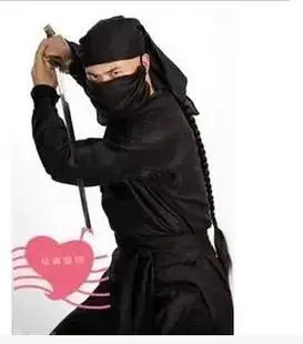 古装夜行衣影视蒙面黑衣人强盗土匪服装日本忍者服武士服饰道具