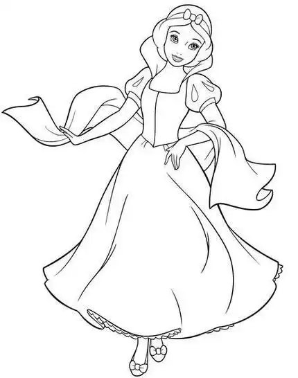 幼儿简笔画白雪公主及相关故事