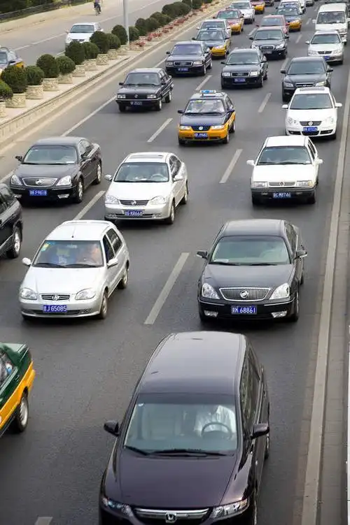 北京,中国,亚洲,车流,交通,拥堵,建筑物,车,交通工具,轿车,竖,摄影