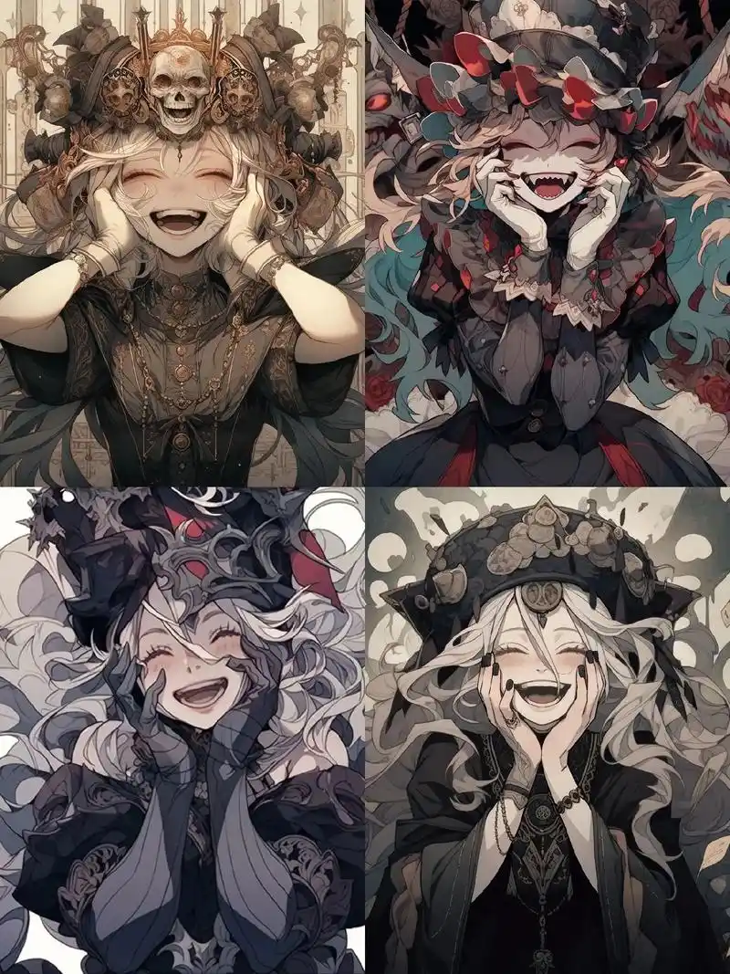 病娇.关键词:一个动画角色笑什么东西的形象,以娜塔莉·肖,安 - 抖音