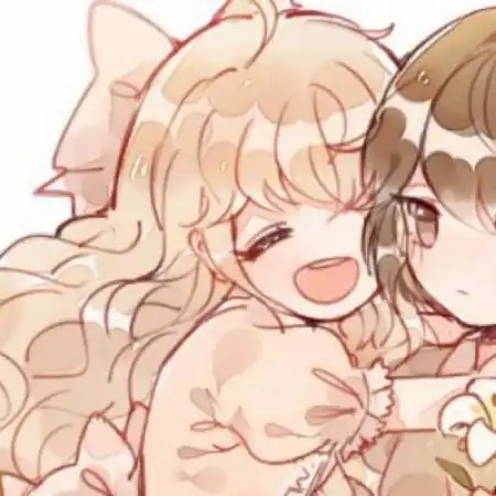 卡通闺蜜头像二人可爱希望你永远有颗少女心