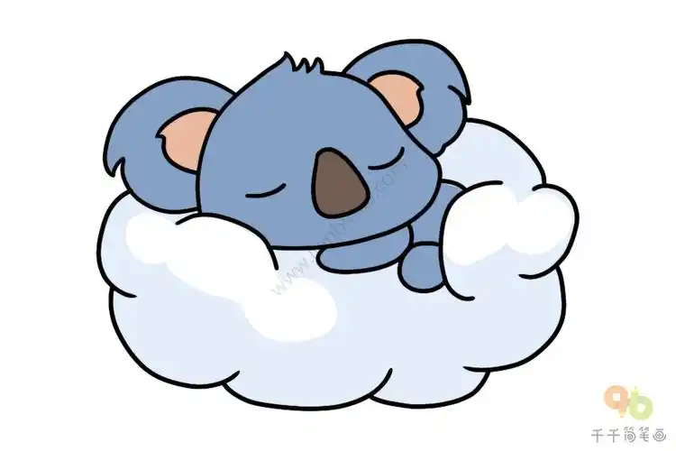 睡觉的考拉简笔画