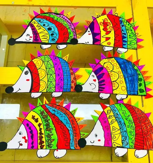 幼儿园小中班创意美术刺猬创意画56