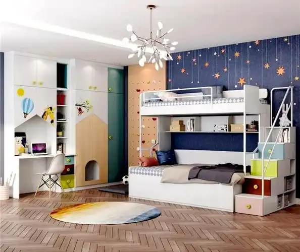 法木世家:二胎儿童房改造装修,双床设计有门道