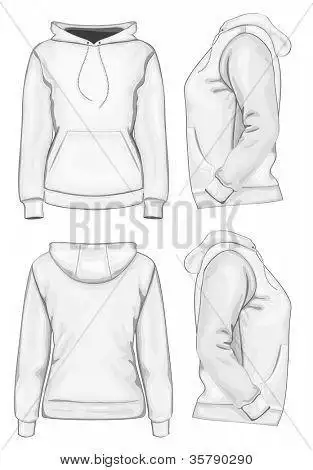 侧面衣服简笔画