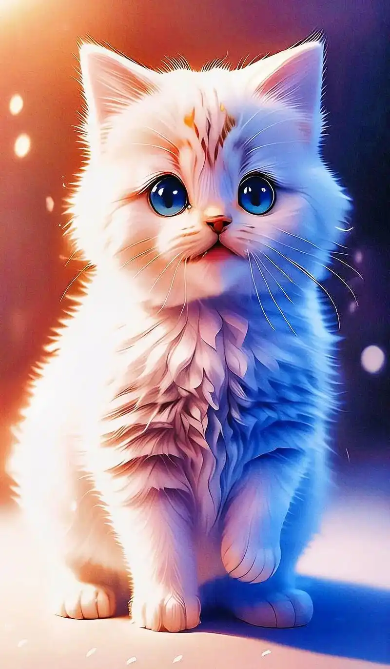 可爱的小猫咪瞪着圆圆的大眼睛非常的萌#欢迎取图 #治愈系猫咪 - 抖音