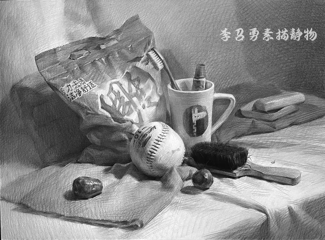 6开课堂示范杂物类.#山东美术联考 #素描静物 #美术生 # - 抖音