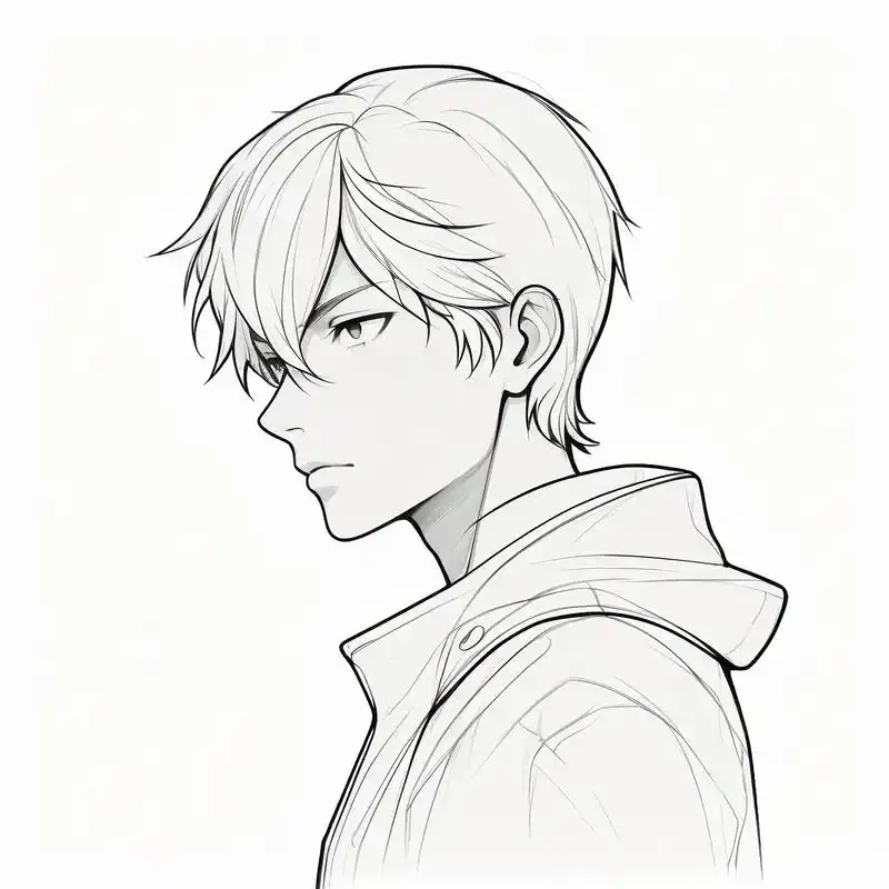 92 这一系列头像,捕捉了男性侧脸的深邃与坚毅,无论是清晰的轮廓