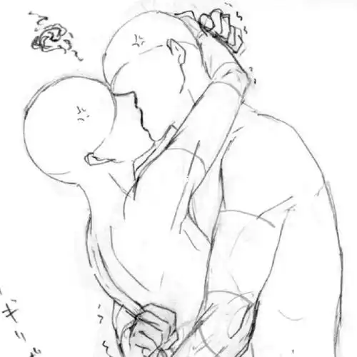 双人cp绘画动态参考#绘画素材  #人体动态  #绘画参考  #绘画
