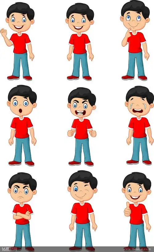 男孩平面素材设计广告设计eps卡通儿童卡通漫画卡通插画卡通形象矢量