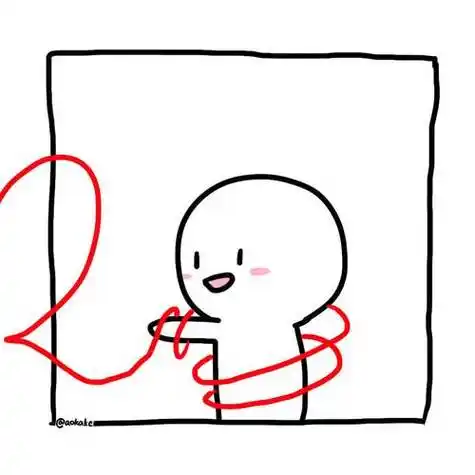 简笔白色小人情头情侣头像卡通可爱卡堆糖美图壁纸兴趣社