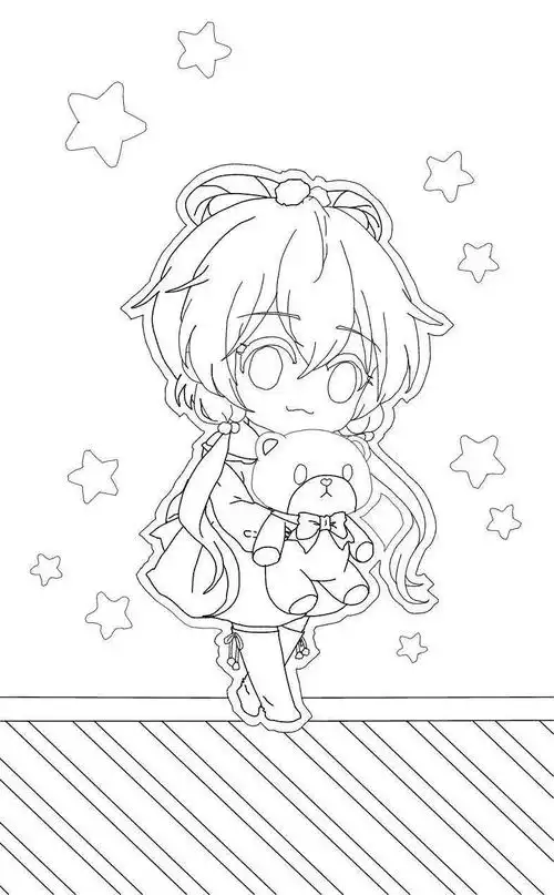 黑白线稿动漫人物线稿收藏起来临摹