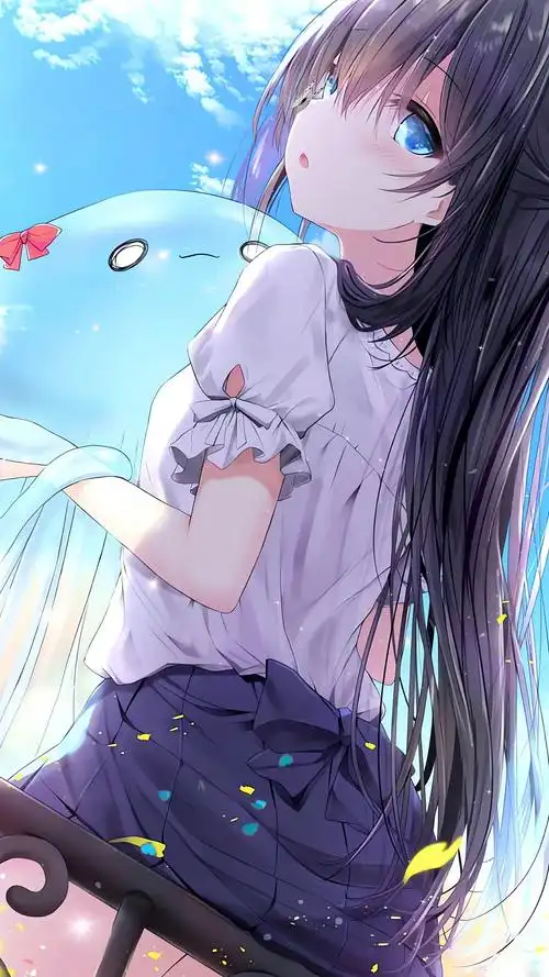 二次元美少女(动漫手机动态壁纸) - 动漫手机壁纸下载 - 元气壁纸