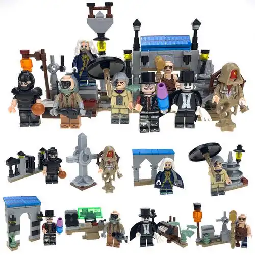 适用于第五人格新品积木黑白无常红蝶全套人仔积木求生者监管者杰克