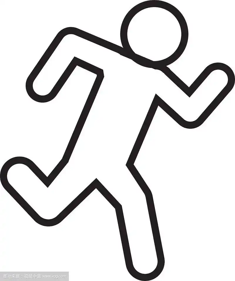 画人运动跑步图标
