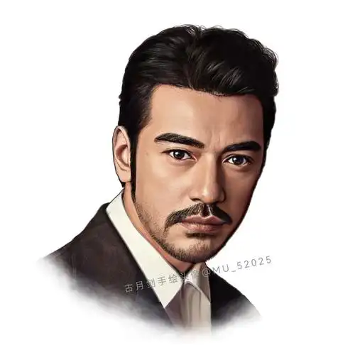 照片写实  #个性头像  #金城武  #古月剑手绘头像  @mu_52025